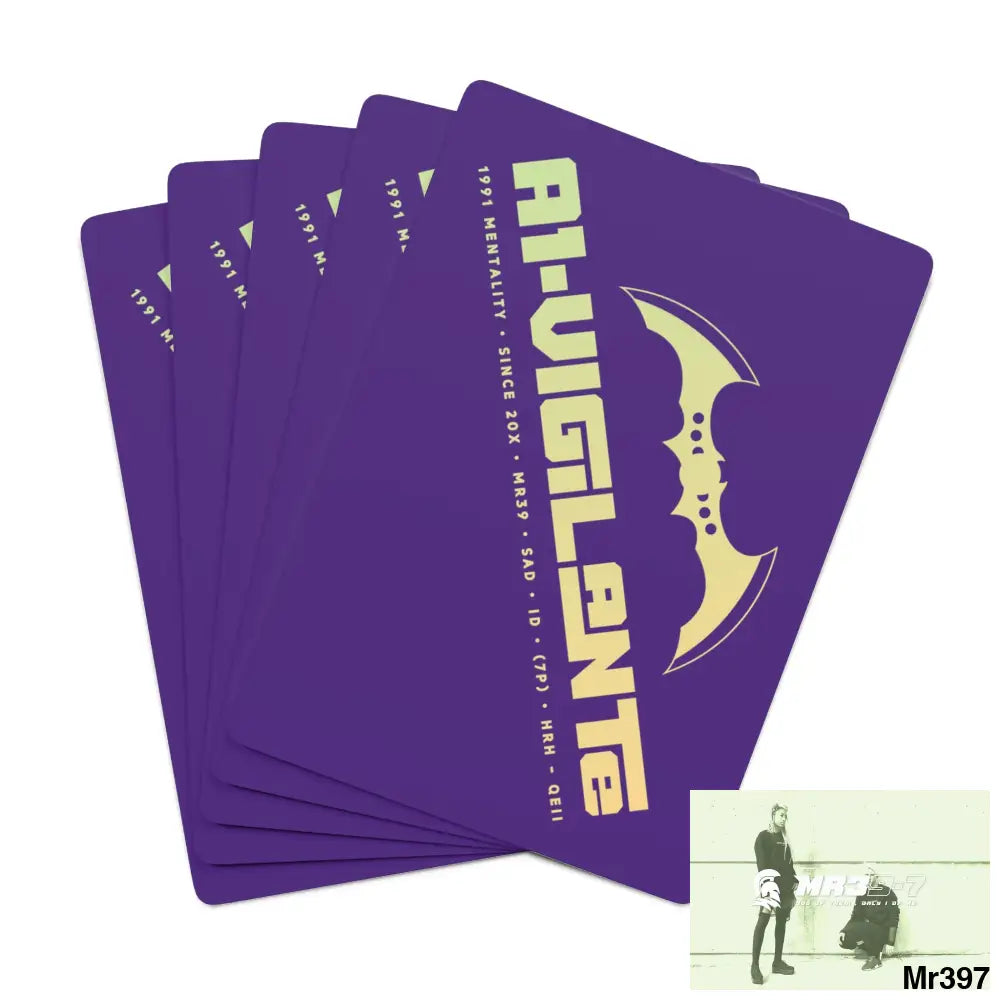 A1- Vigilante Custom Poker Cards 2.47’’ x 3.47’’ / White / Semi Glossy Paper products