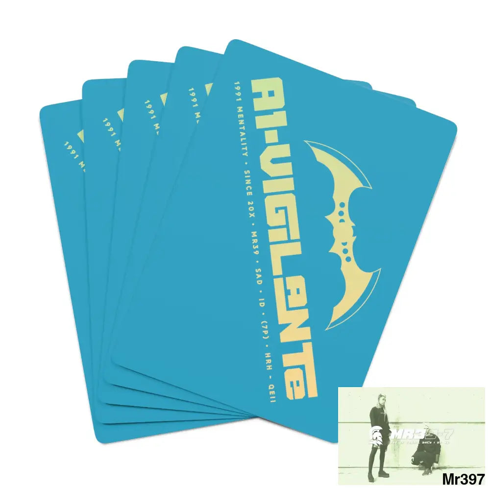 A1- Vigilante Custom Poker Cards 2.47’’ x 3.47’’ / White / Semi Glossy Paper products