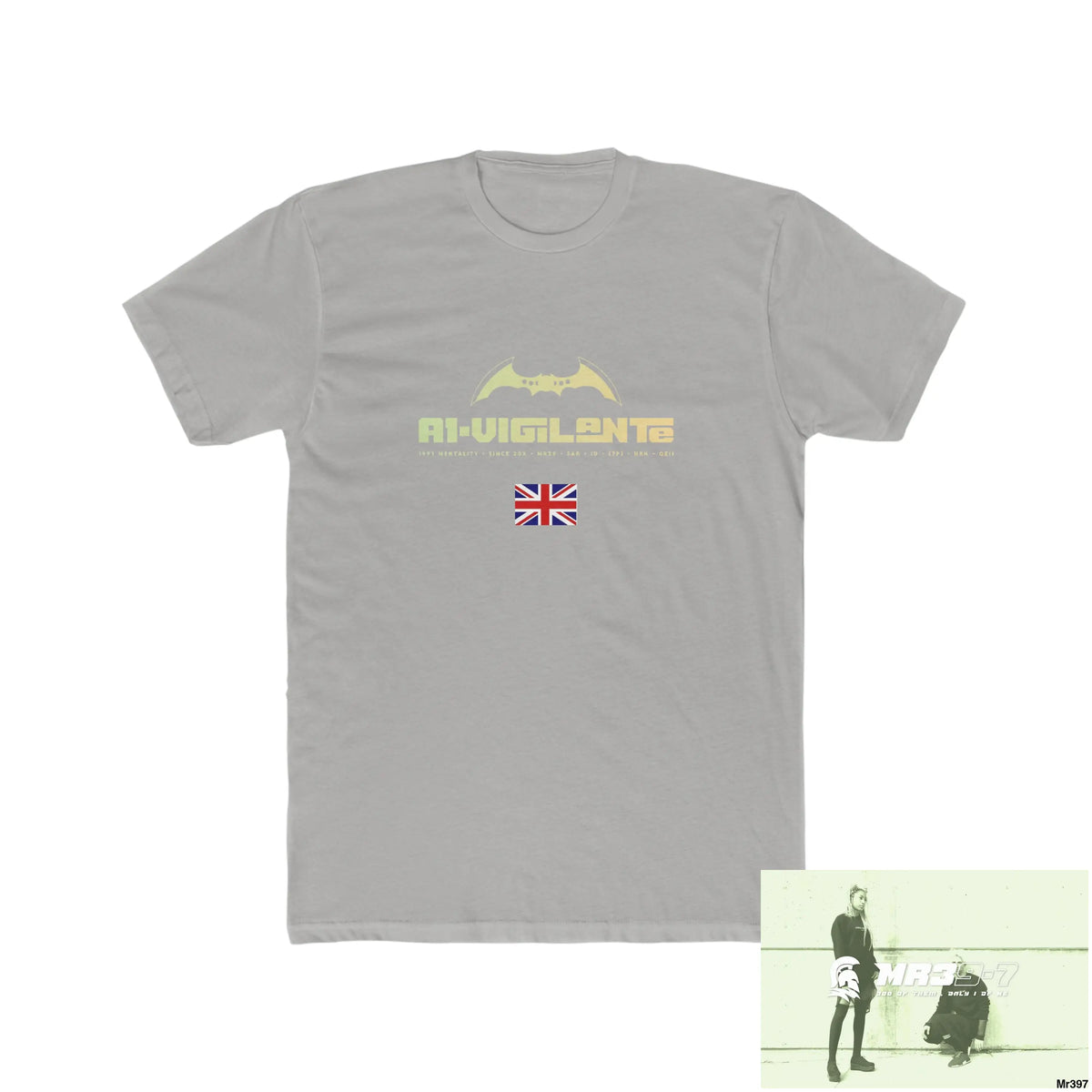 A1-Vigilante Dahab Men’s Cotton Crew Tee Solid Light Grey / S T-Shirt