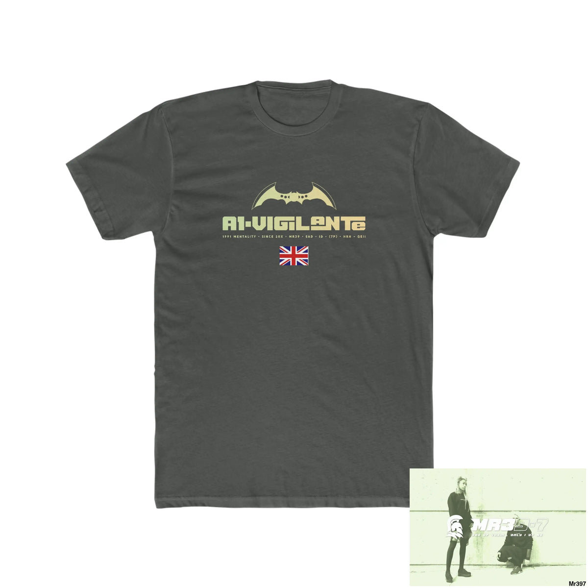 A1-Vigilante -Drugs back please ? Men’s Cotton Crew Tee Solid Heavy Metal / XS T-Shirt