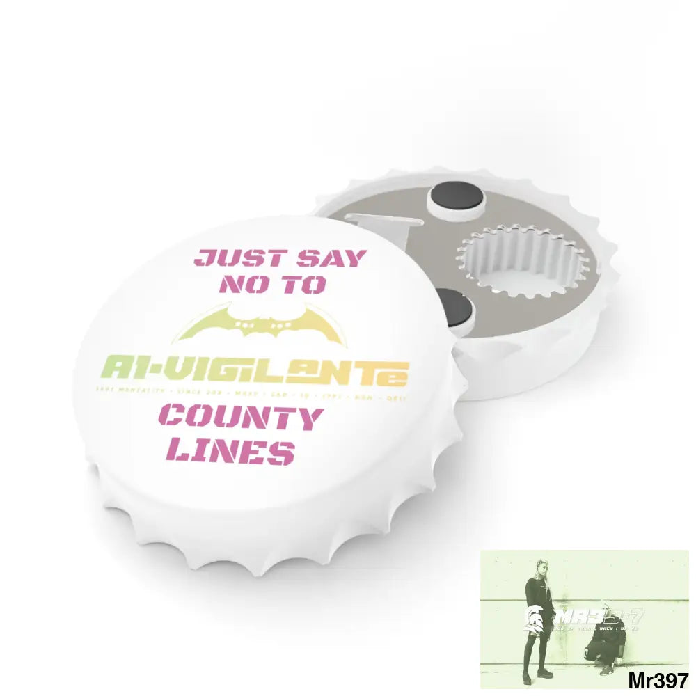A1- Vigilante Edition Just Say No To County Lines Bottle Opener One size / White Accessories