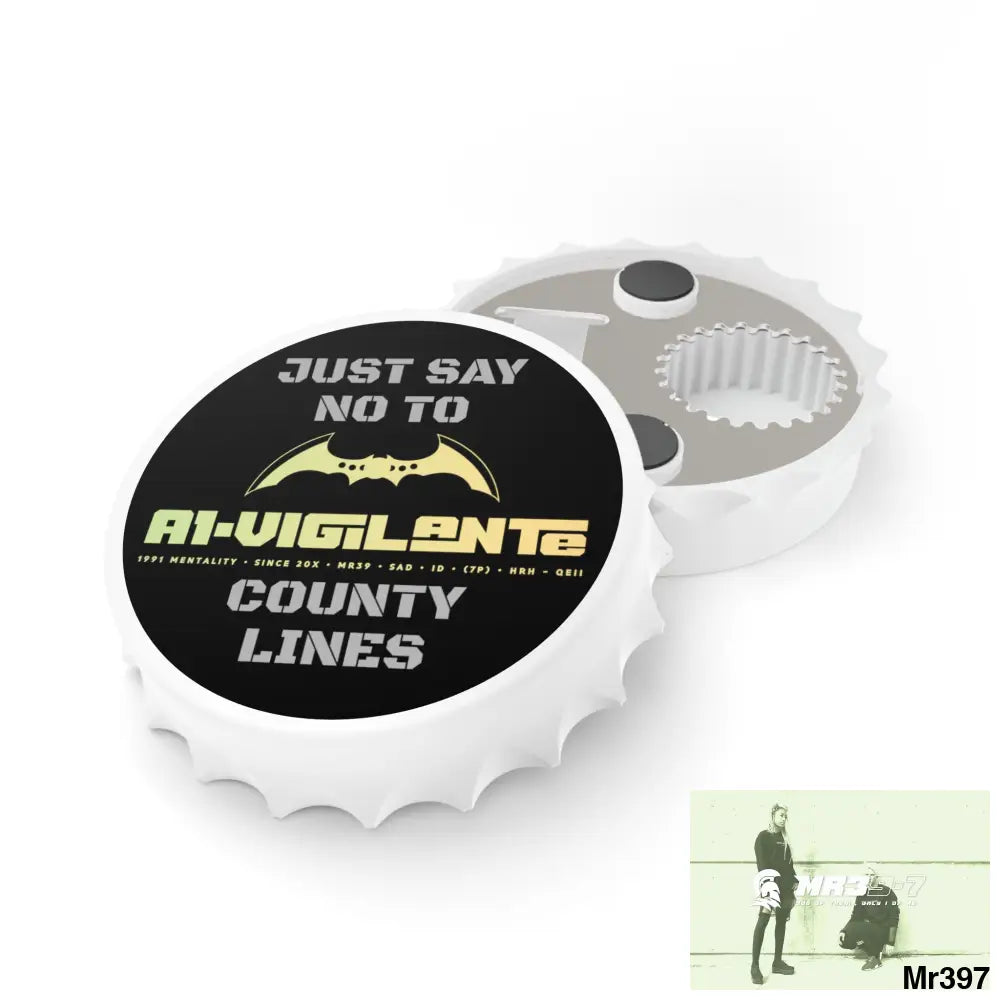 A1- Vigilante Edition Just Say No To County Lines Bottle Opener One size / White Accessories