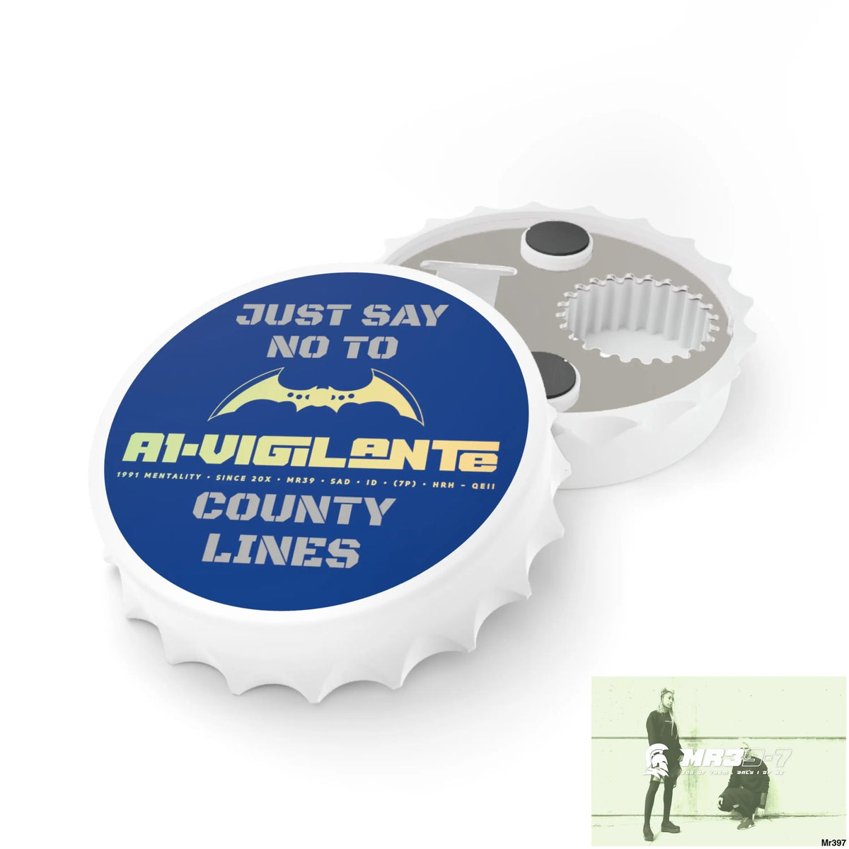 A1- Vigilante Edition Just Say No To County Lines Bottle Opener One size / White Accessories