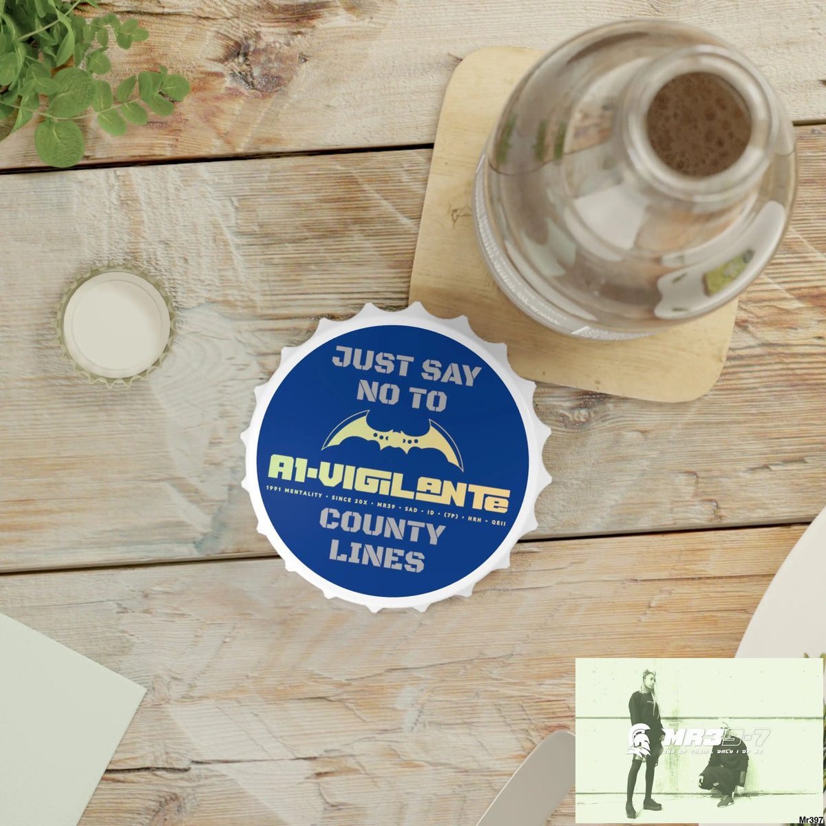 A1- Vigilante Edition Just Say No To County Lines Bottle Opener One size / White Accessories