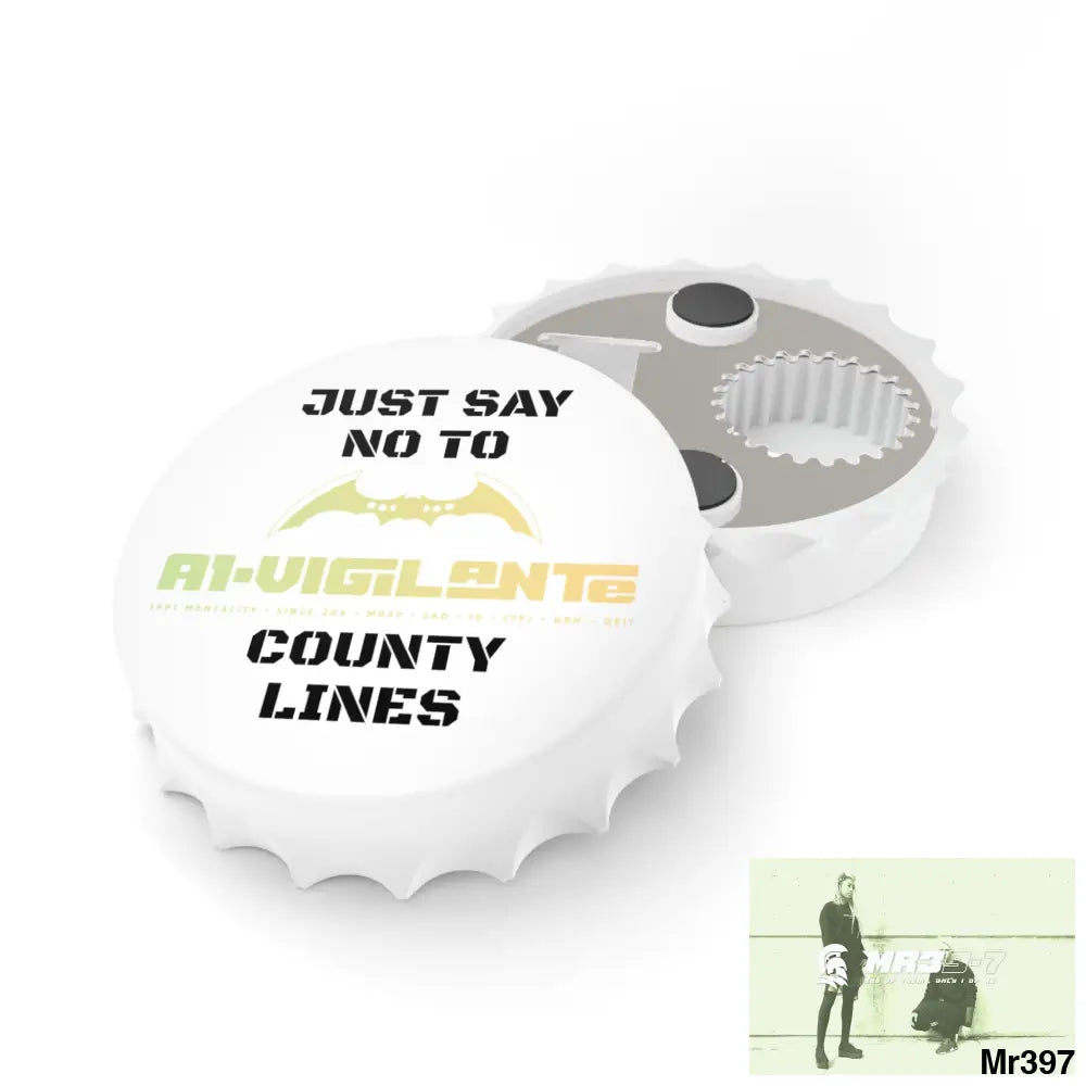 A1- Vigilante Edition Just Say No To County Lines Bottle Opener One size / White Accessories