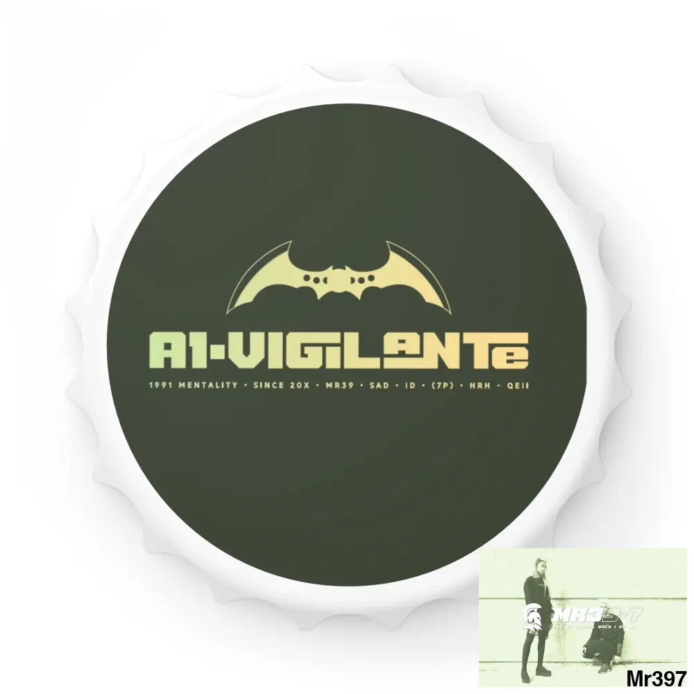 A1-Vigilante Edition Magnetic Bottle Opener One size / White Accessories