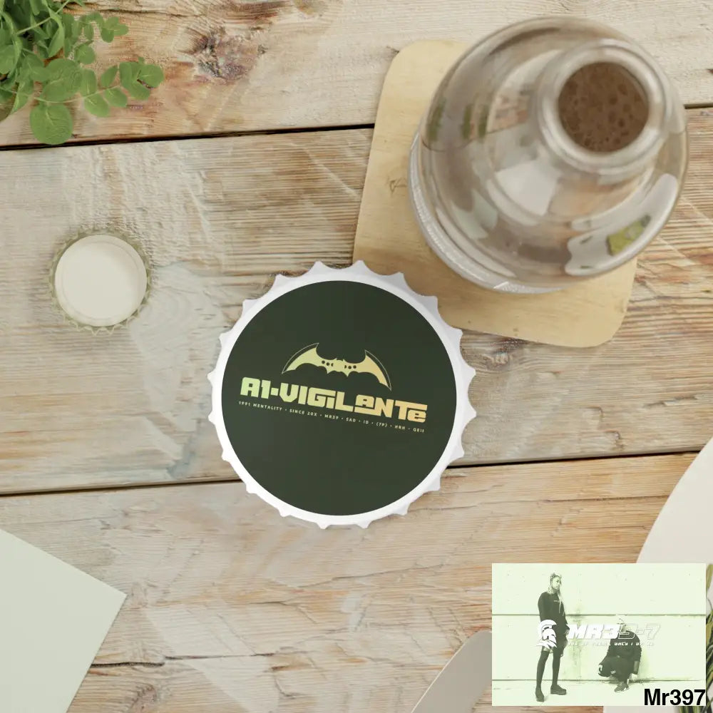 A1-Vigilante Edition Magnetic Bottle Opener One size / White Accessories