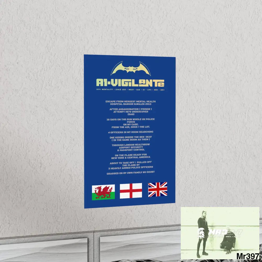 A1-Vigilante Escape from Hergest MH Hospital 2013 Matte Vertical Posters Poster