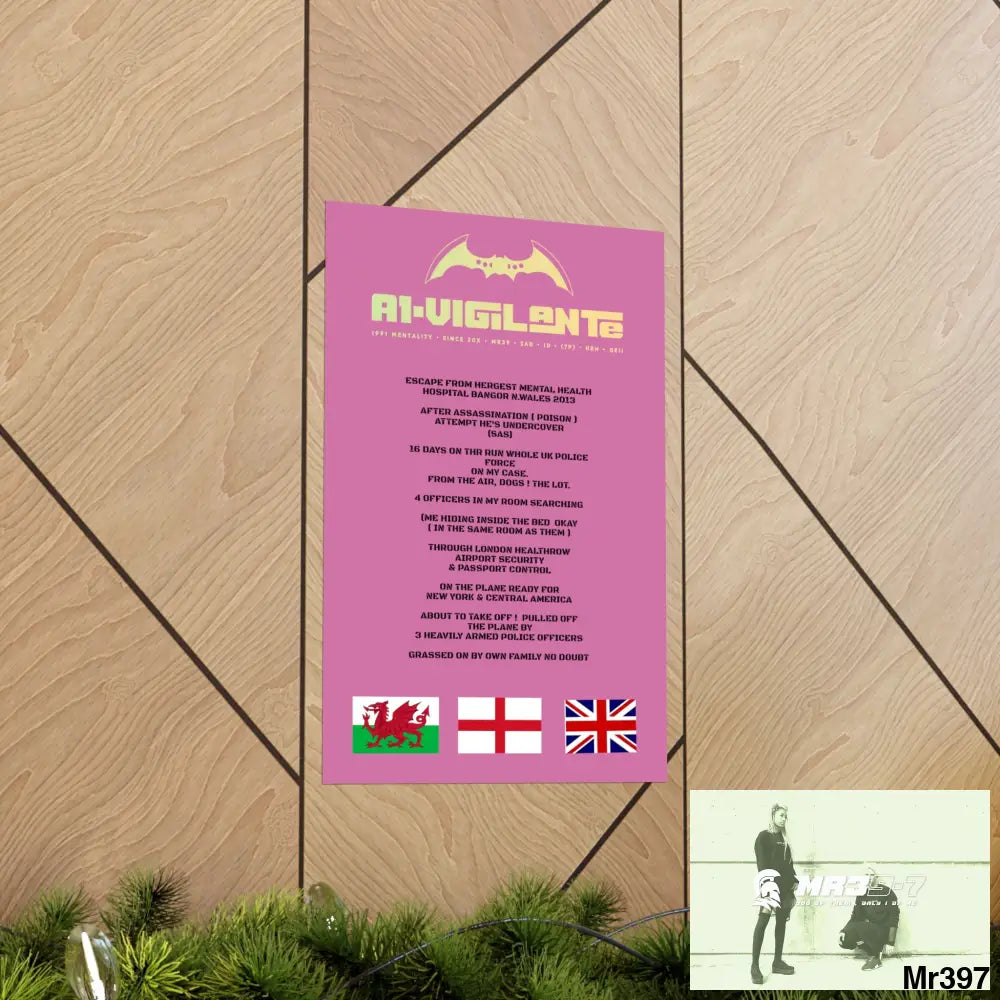 A1-Vigilante Escape from Hergest MH Hospital 2013 Matte Vertical Posters Poster