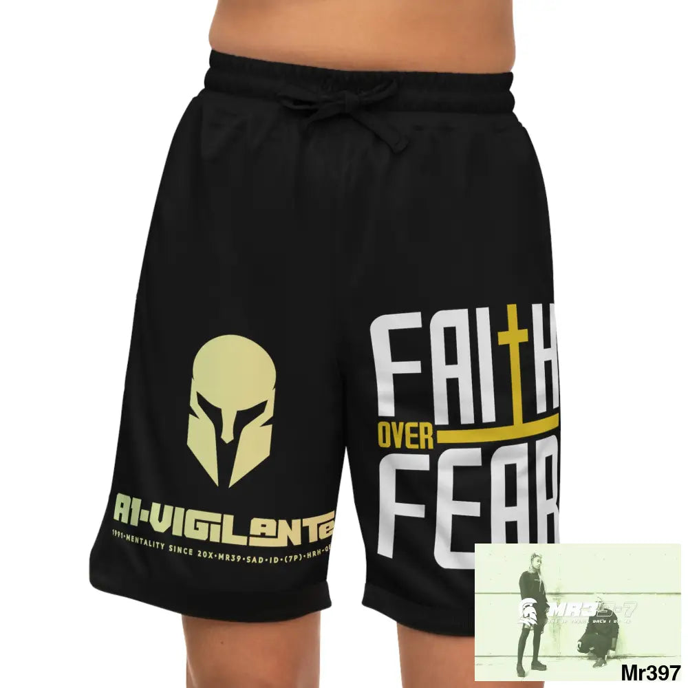 A1-Vigilante Faith over Fear Basketball Rib Shorts (AOP) All Over Prints