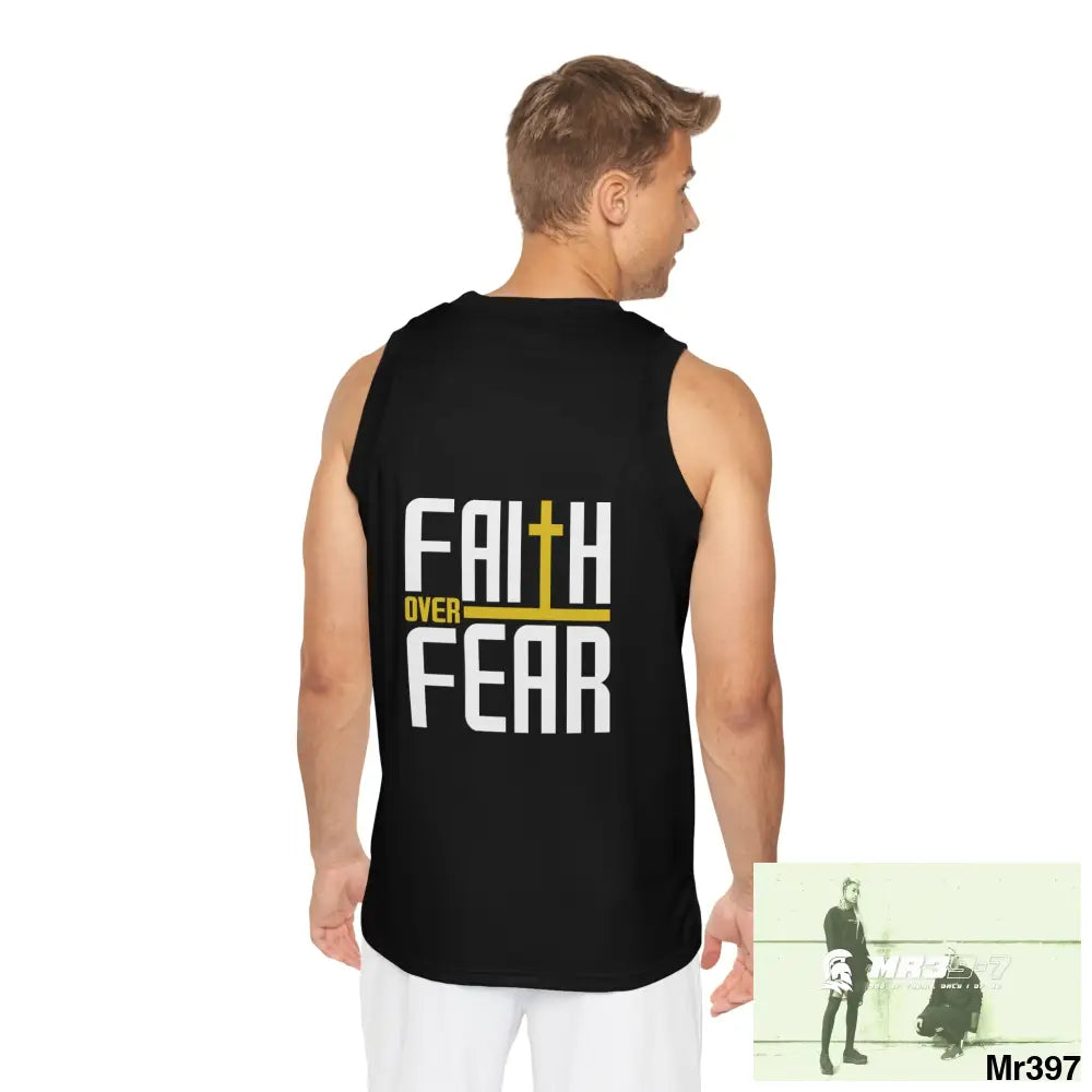 A1- Vigilante - Faith over fear Unisex Basketball Jersey (AOP) All Over Prints