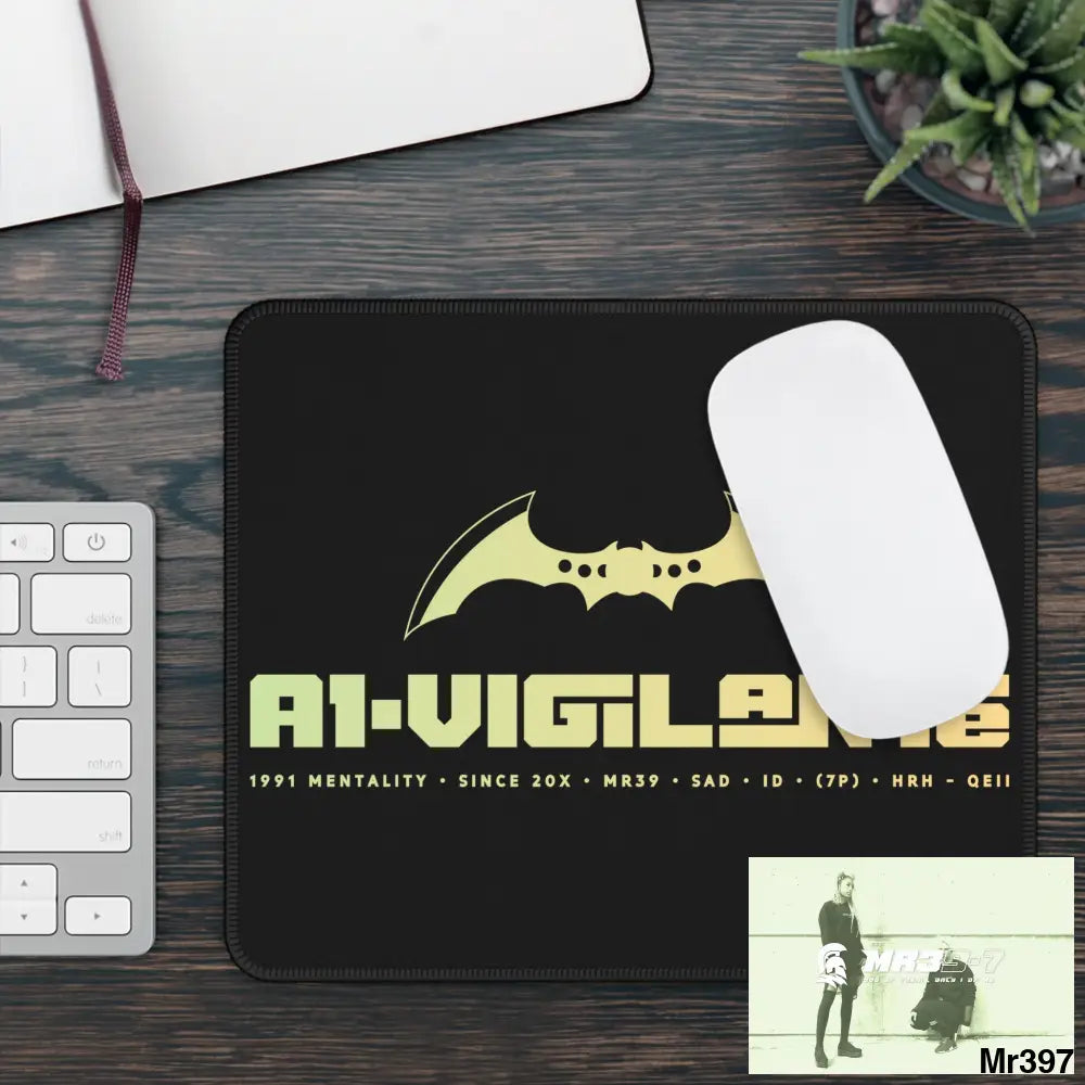 A1-Vigilante Gaming Mouse Pad Rectangle / 9’’ × 7’’ Home Decor