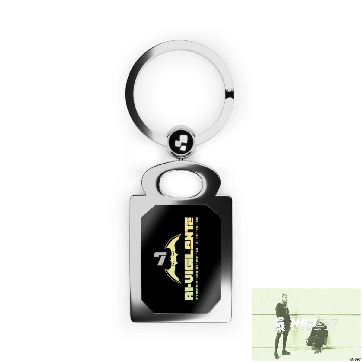 A1-Vigilante GB7 Rectangle Photo Keyring One size / Glossy / Silver Accessories
