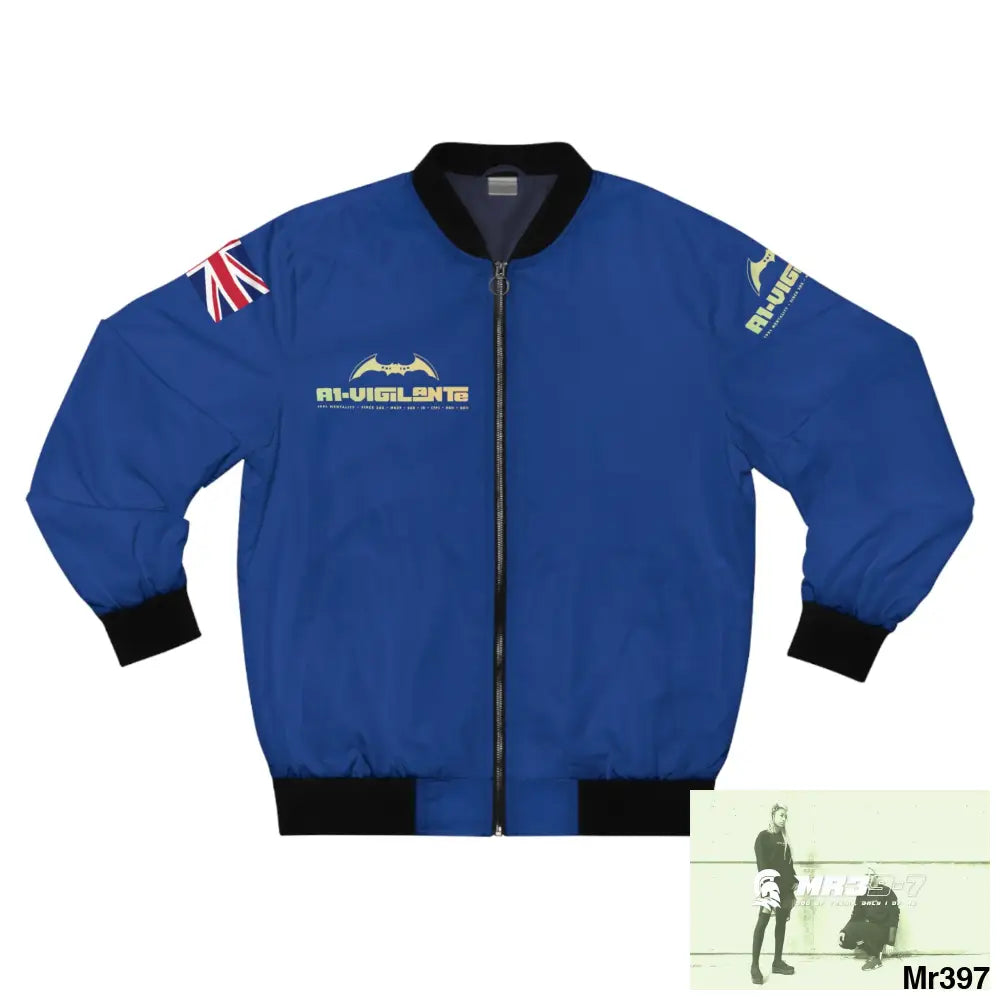 A1-Vigilante GBR Gothic Skull with Wings and Roses Men’s Bomber Jacket (AOP) XS All Over Prints