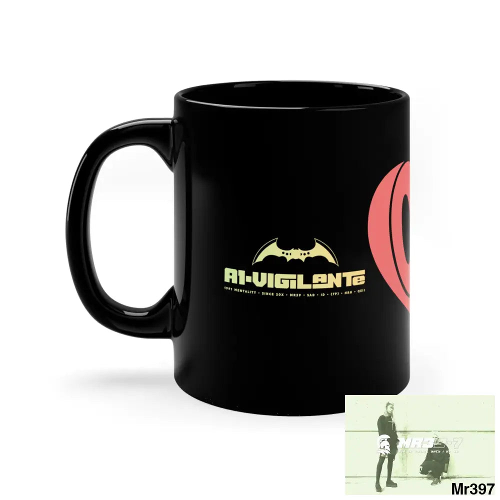 A1-Vigilante GBR Love 11oz Black Mug 11oz Mug