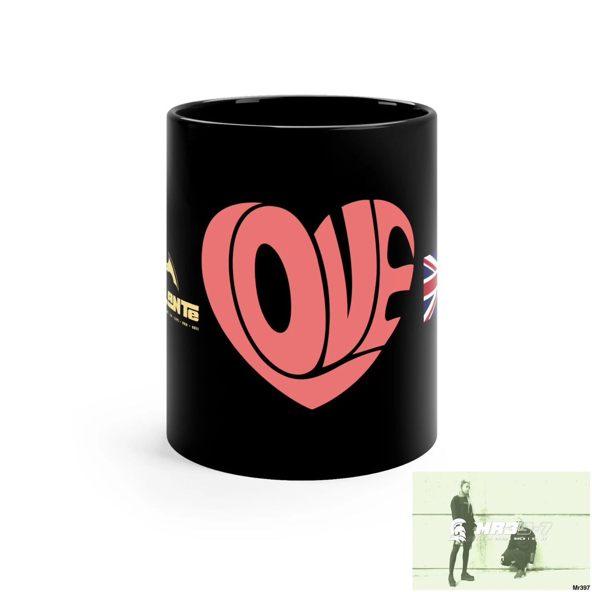 A1-Vigilante GBR Love 11oz Black Mug 11oz Mug