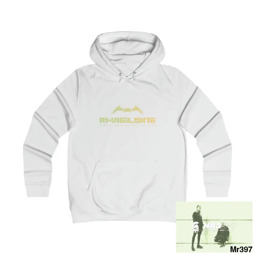 A1-Vigilante Girlie College Hoodie S / Arctic White Hoodie