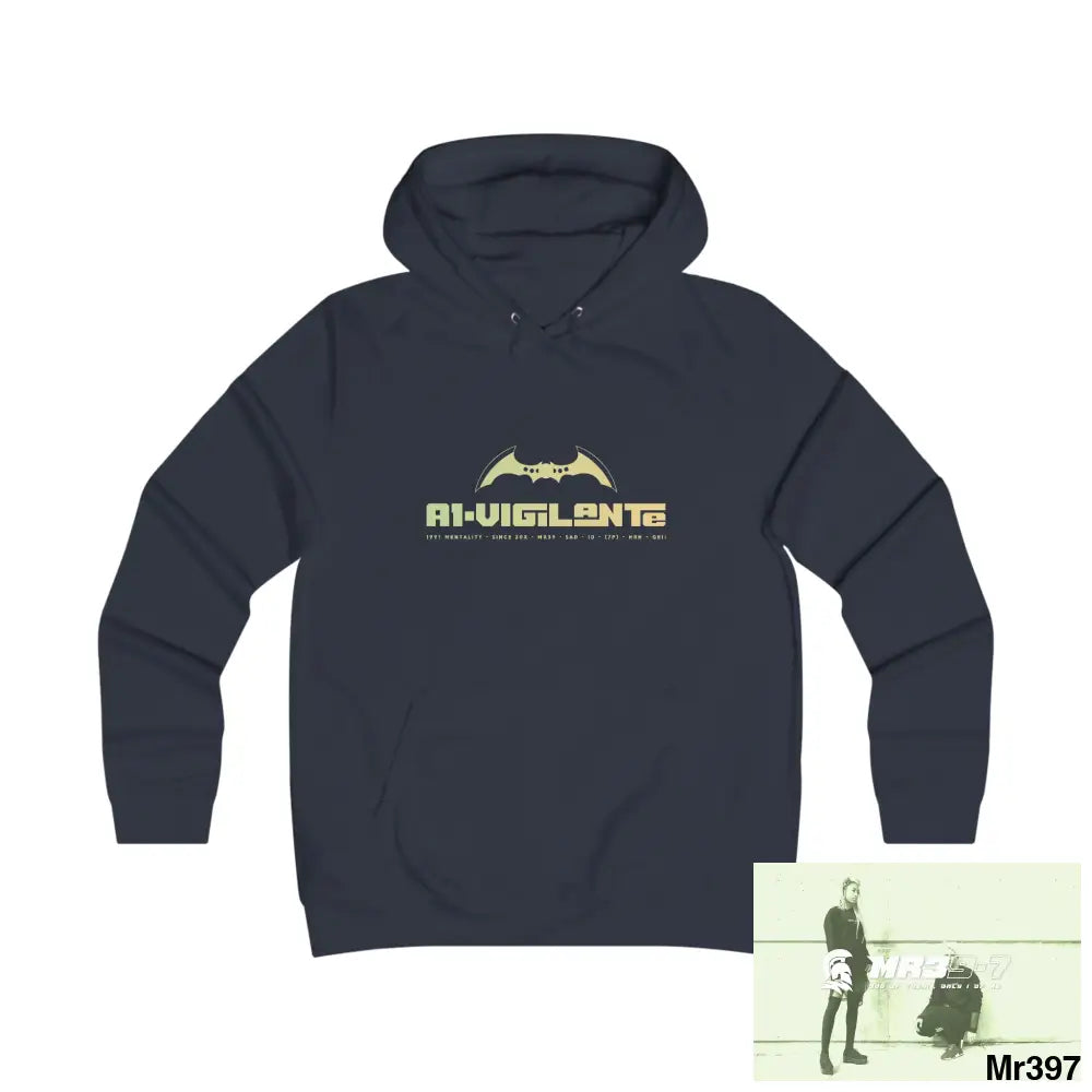 A1-Vigilante Girlie College Hoodie S / New French Navy Hoodie