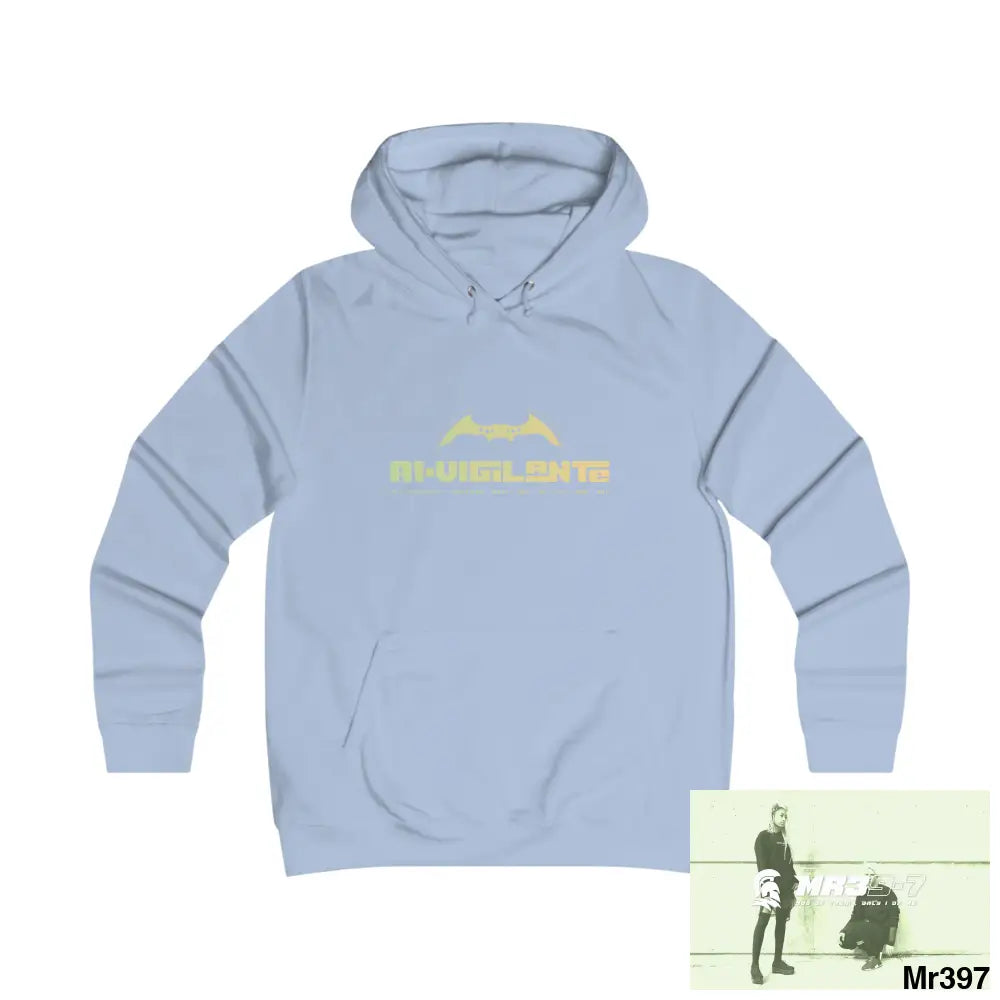 A1-Vigilante Girlie College Hoodie S / Sky Blue Hoodie