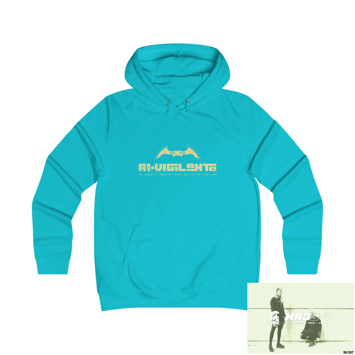 A1-Vigilante Girlie College Hoodie S / Turquoise Surf Hoodie