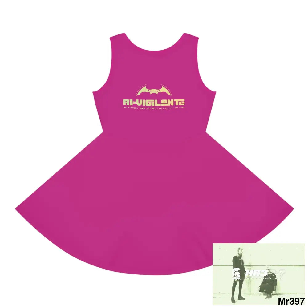 A1-Vigilante Girls Sleeveless Sundress (AOP) All Over Prints