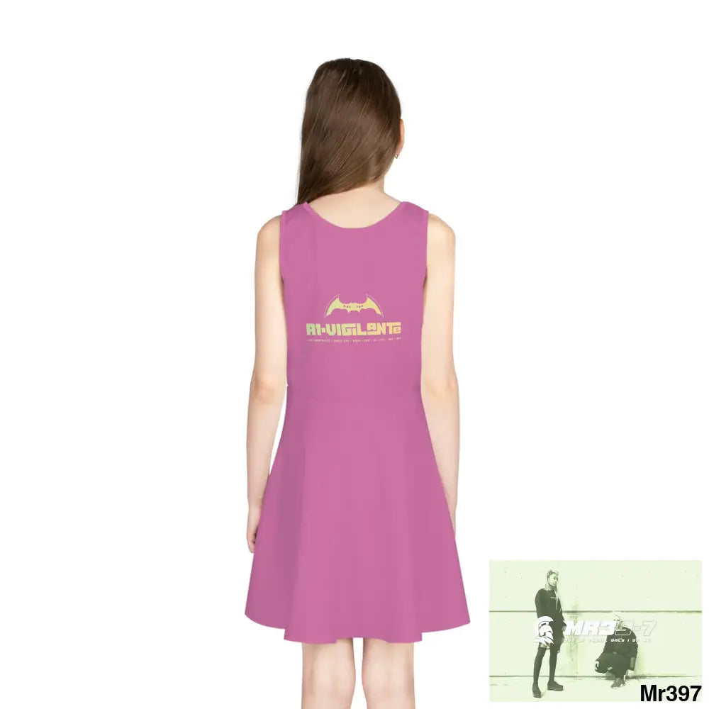 A1-Vigilante Girls Sleeveless Sundress (AOP) All Over Prints