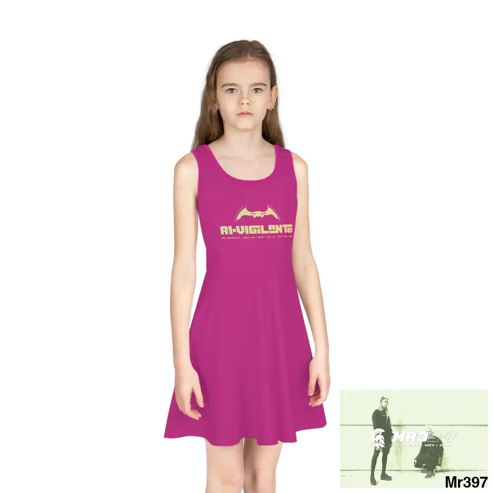 A1-Vigilante Girls Sleeveless Sundress (AOP) All Over Prints