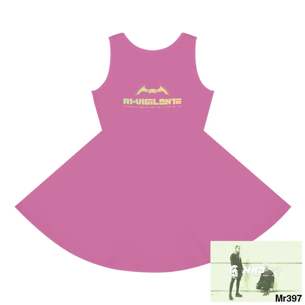 A1-Vigilante Girls Sleeveless Sundress (AOP) All Over Prints