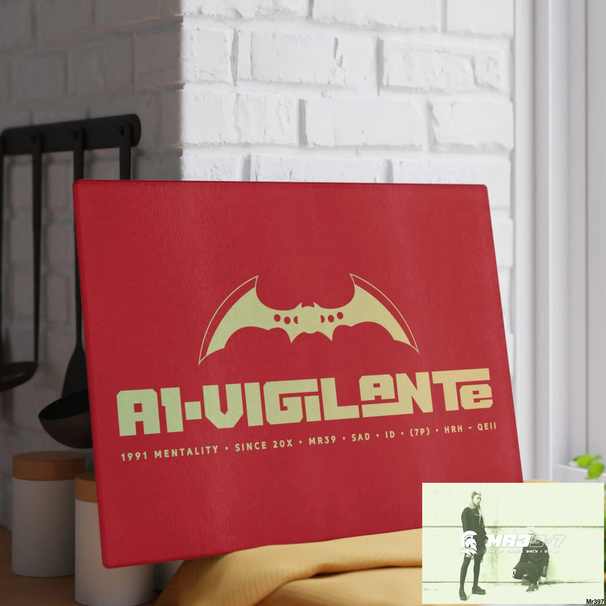A1- Vigilante Glass Cutting Board Home Decor