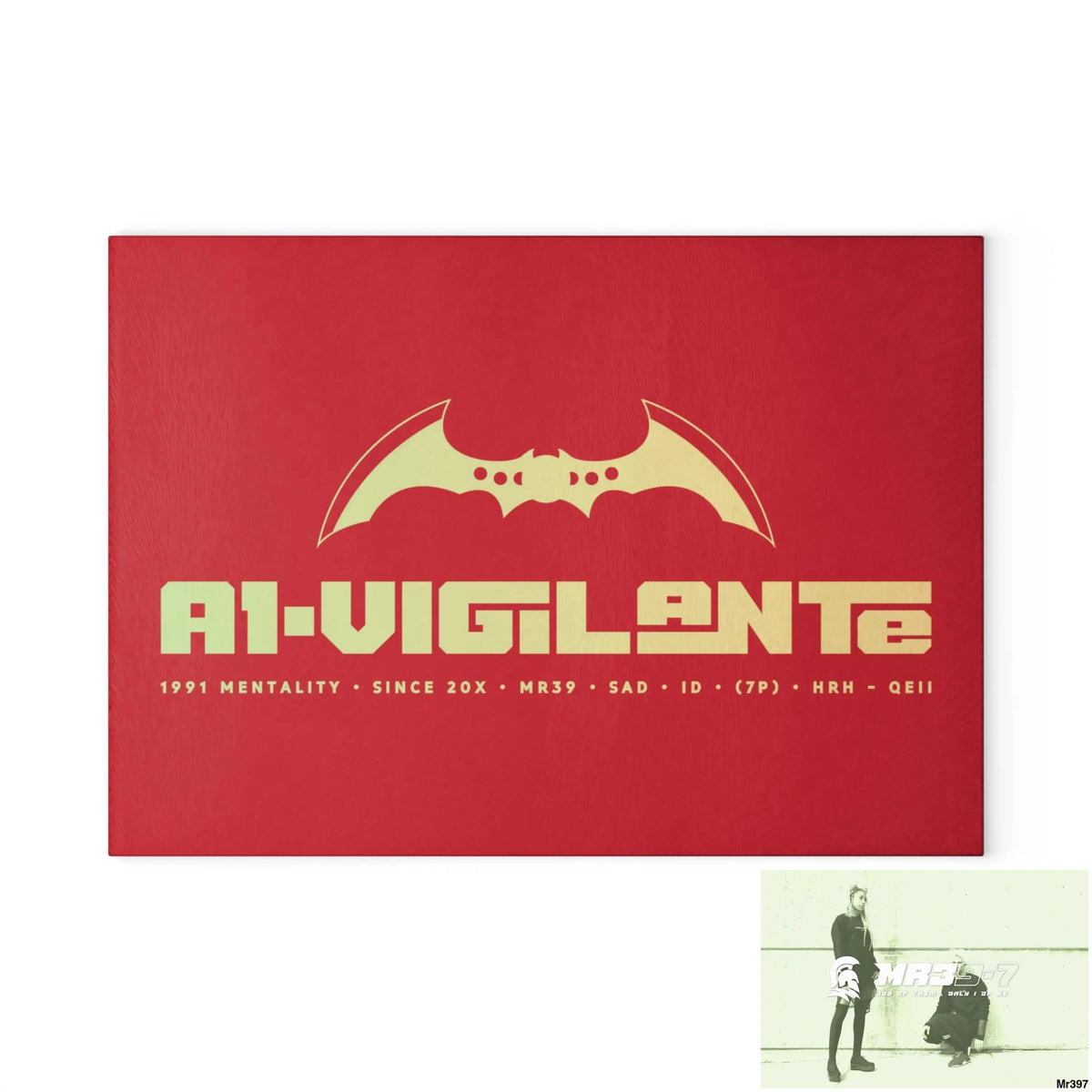 A1- Vigilante Glass Cutting Board Home Decor