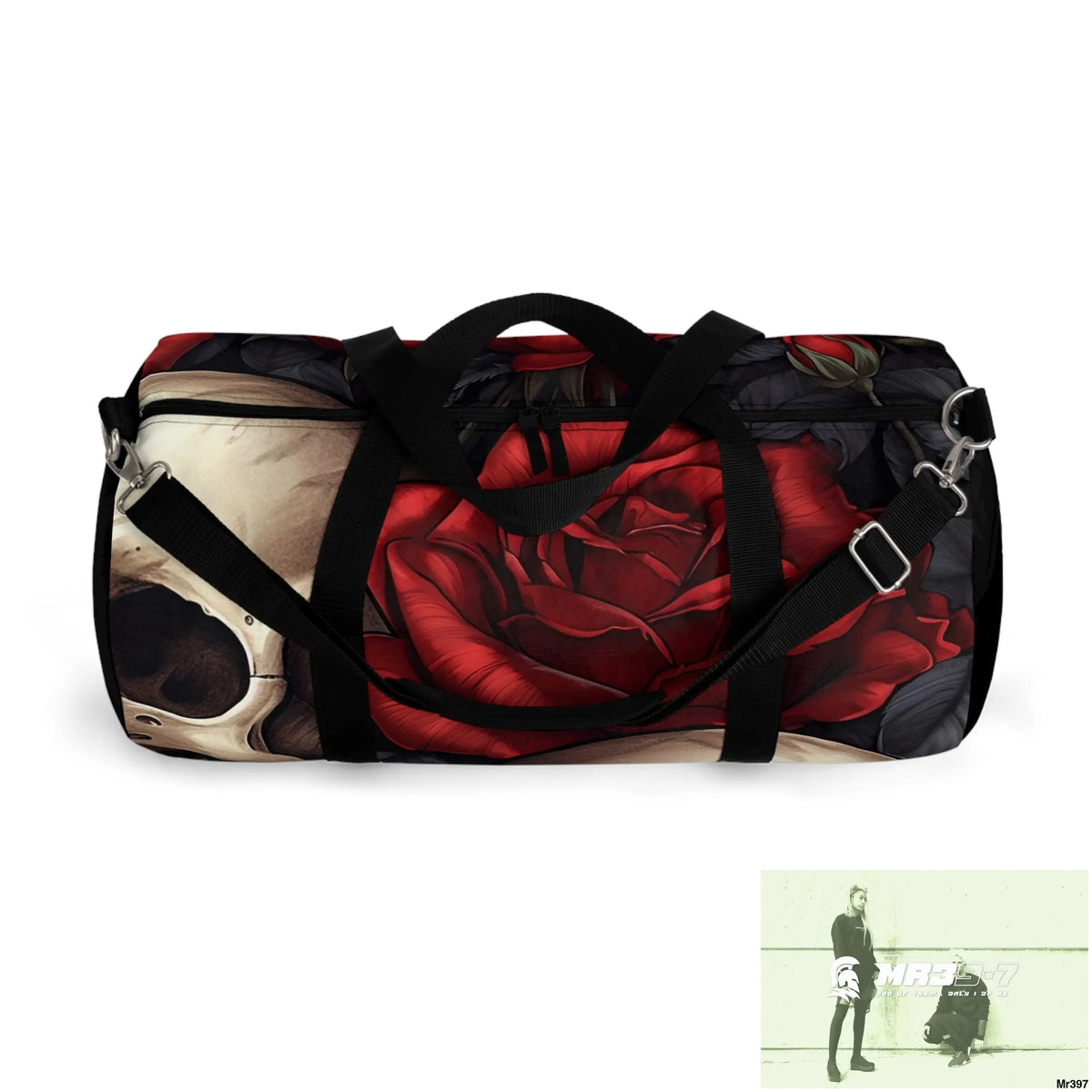 A1-Vigilante Gothic Skulls & Roses Duffel Bag Bags