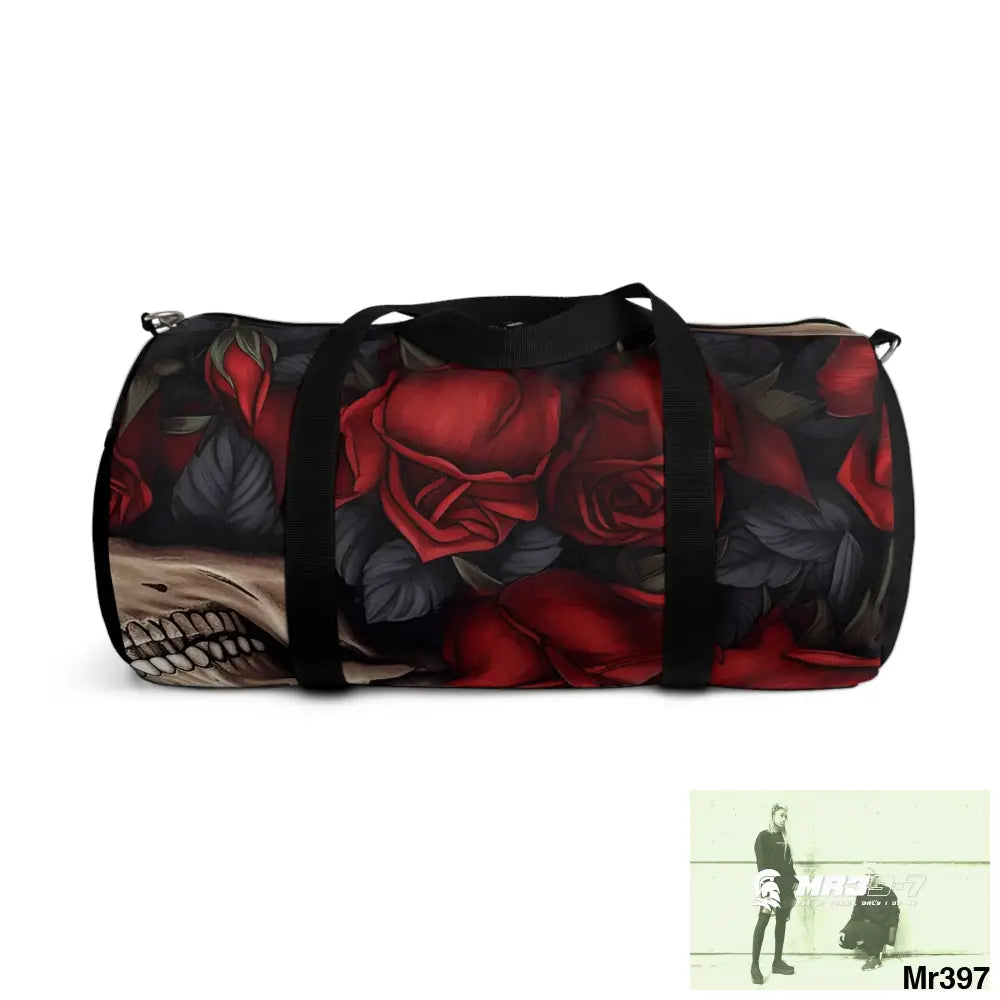 A1-Vigilante Gothic Skulls & Roses Duffel Bag Bags