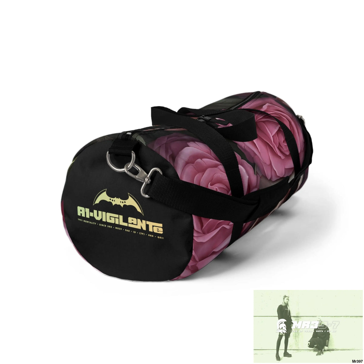 A1-Vigilante Gothic Skulls & Roses Duffel Bag Bags