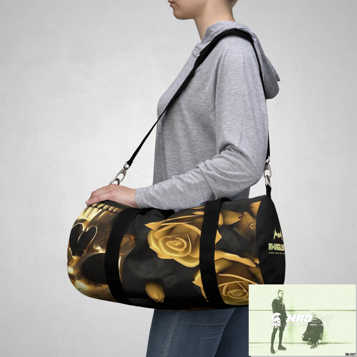 A1-Vigilante gothic Skulls & Roses Duffel Bag Bags