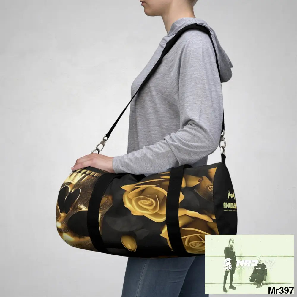 A1-Vigilante gothic Skulls & Roses Duffel Bag Bags