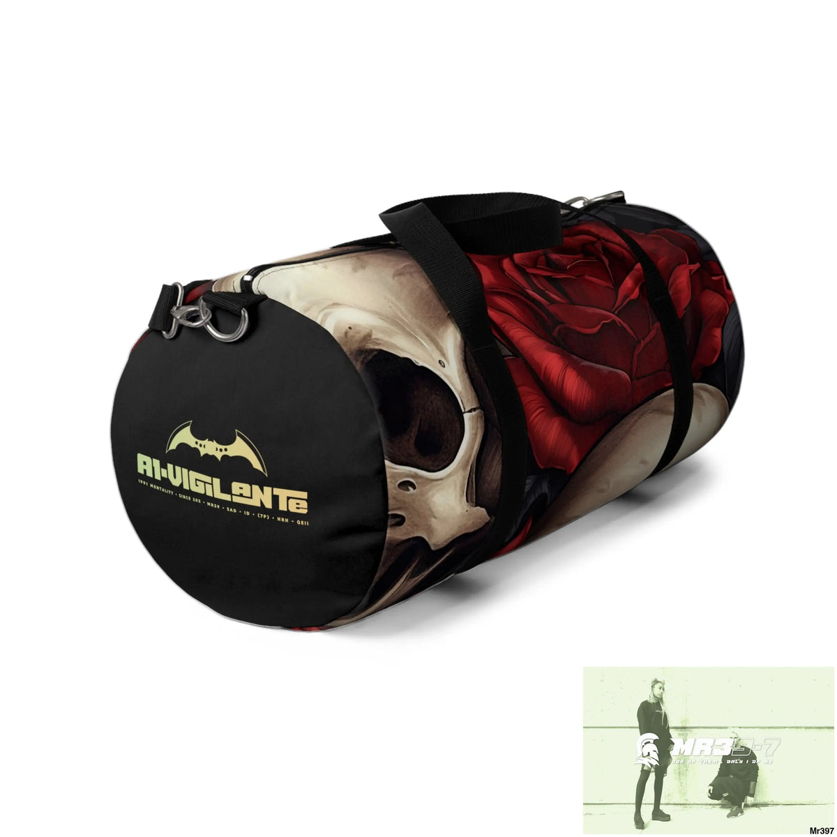 A1-Vigilante Gothic Skulls & Roses Duffel Bag Bags