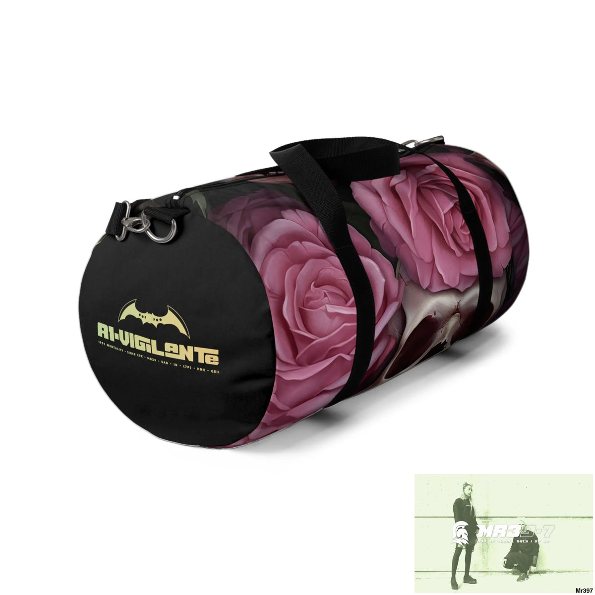 A1-Vigilante Gothic Skulls & Roses Duffel Bag Bags