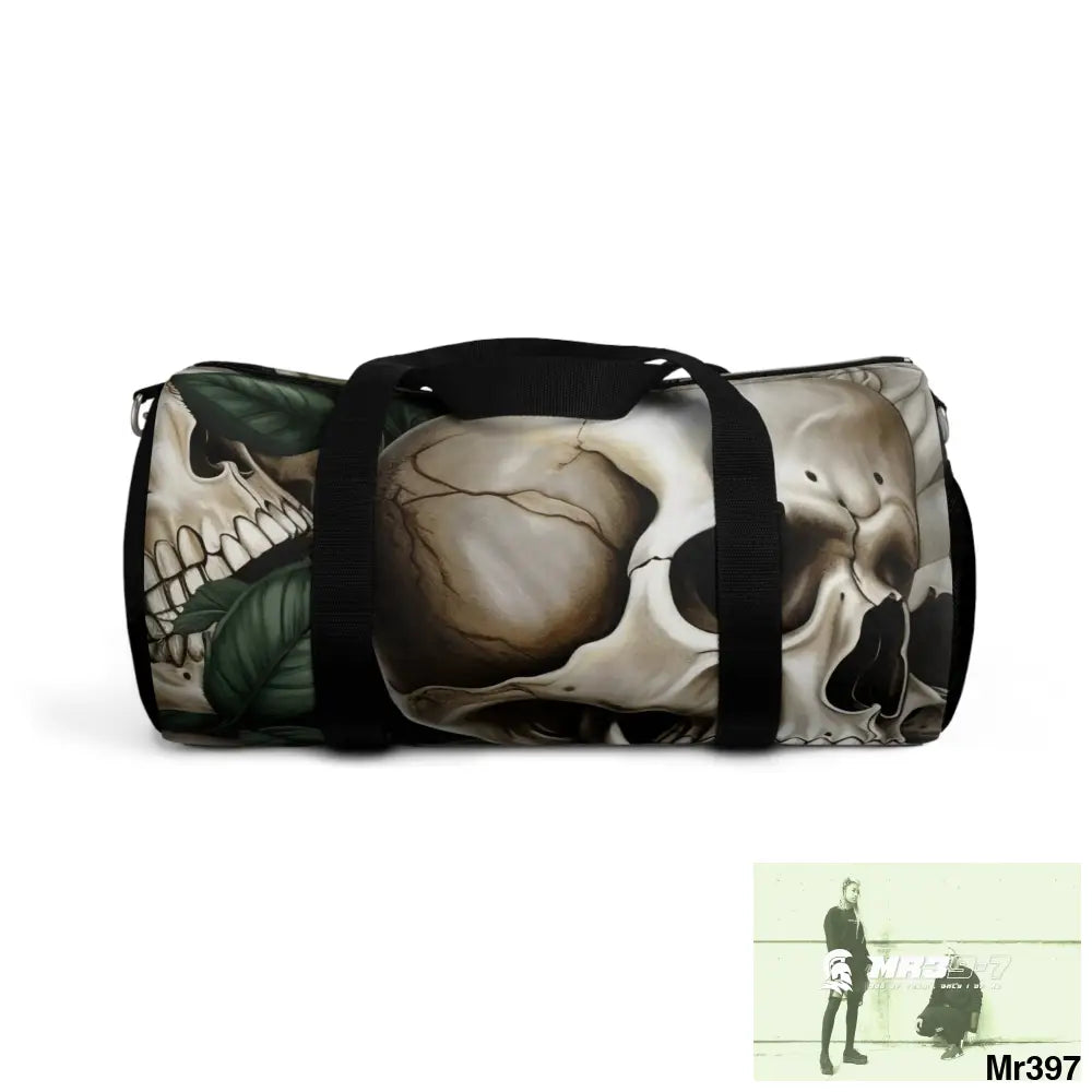 A1-Vigilante Gothic Skulls & Roses Duffel Bag Small Bags