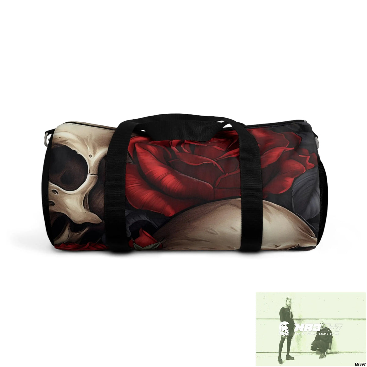 A1-Vigilante Gothic Skulls & Roses Duffel Bag Small Bags