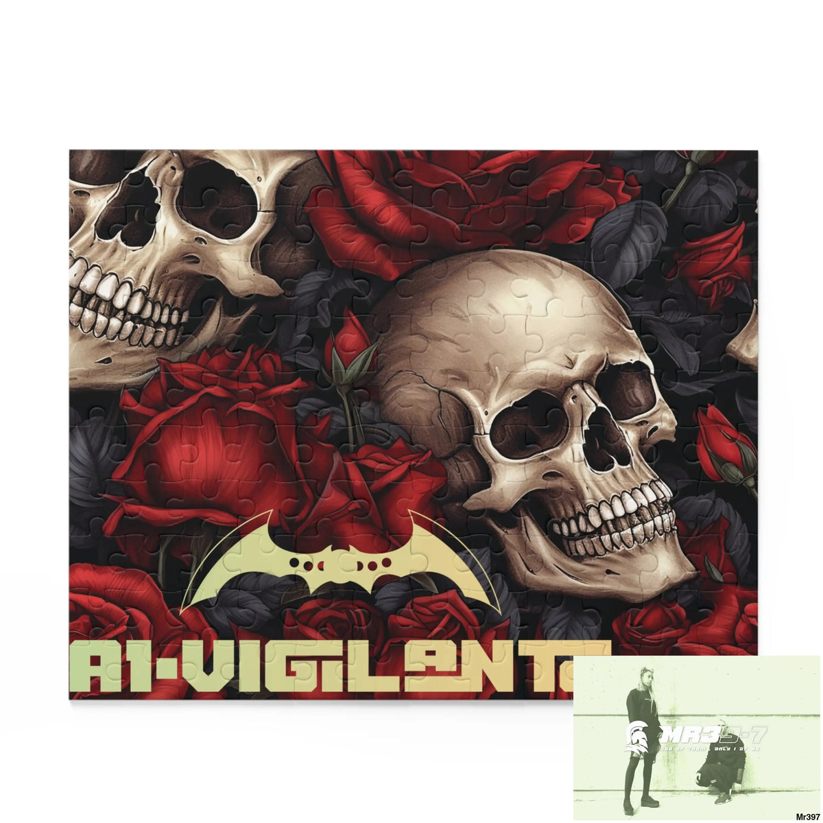 A1-vigilante Gothic skulls & Roses Puzzle (120 252 500-Piece) 10’’ × 8’’ (120 pcs) Puzzle