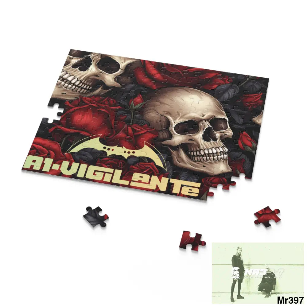 A1-vigilante Gothic skulls & Roses Puzzle (120 252 500-Piece) Puzzle