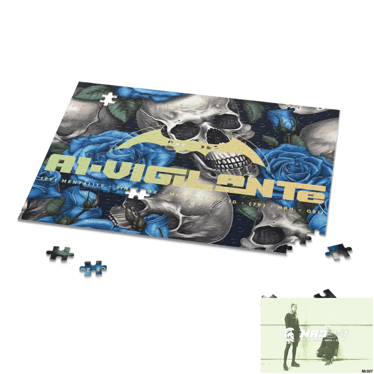 A1-Vigilante Gothic skulls & Roses Puzzle (120 252 500-Piece) Puzzle