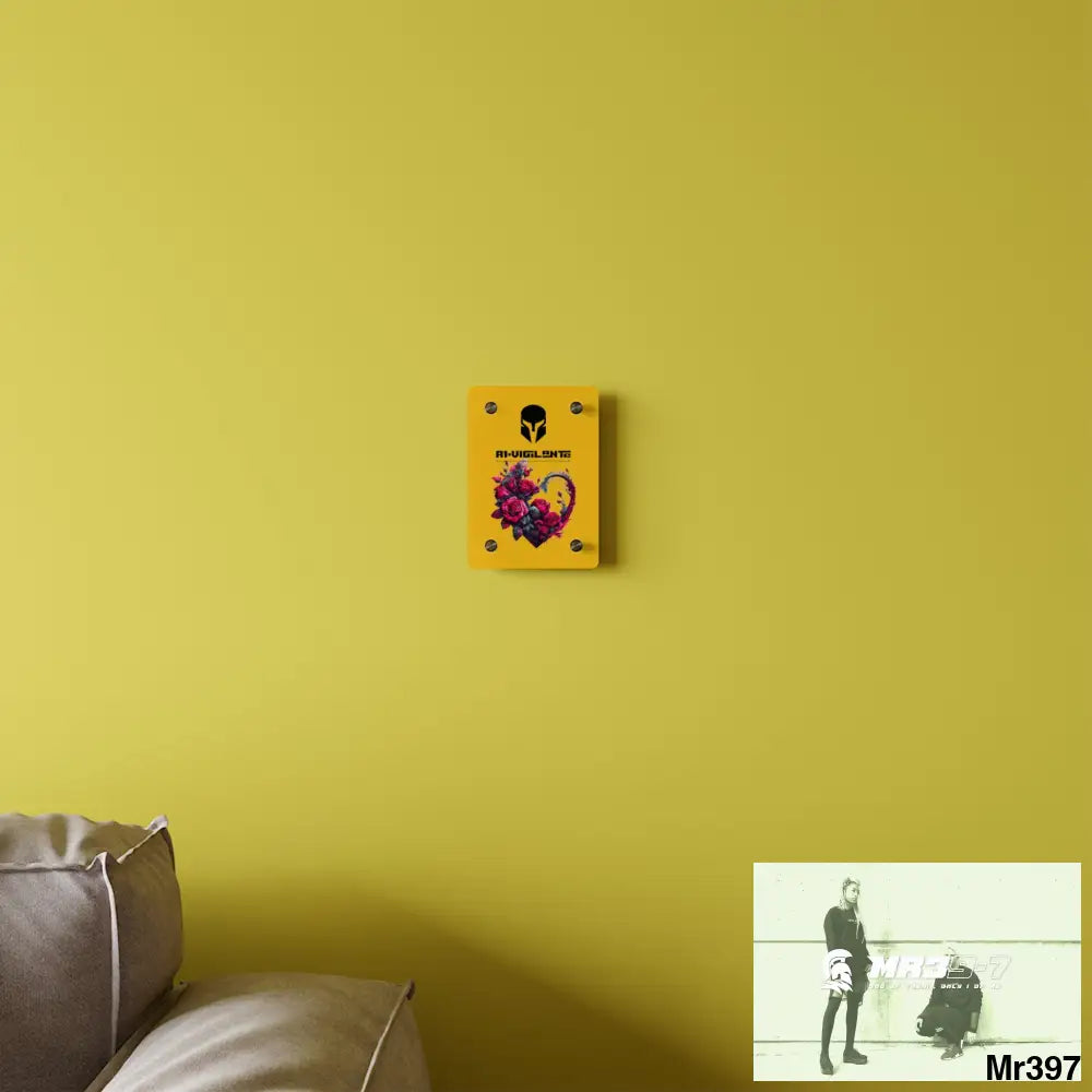 A1-Vigilante Heart made of Pink Roses on Black Background Acrylic Wall Art Panels Home Decor