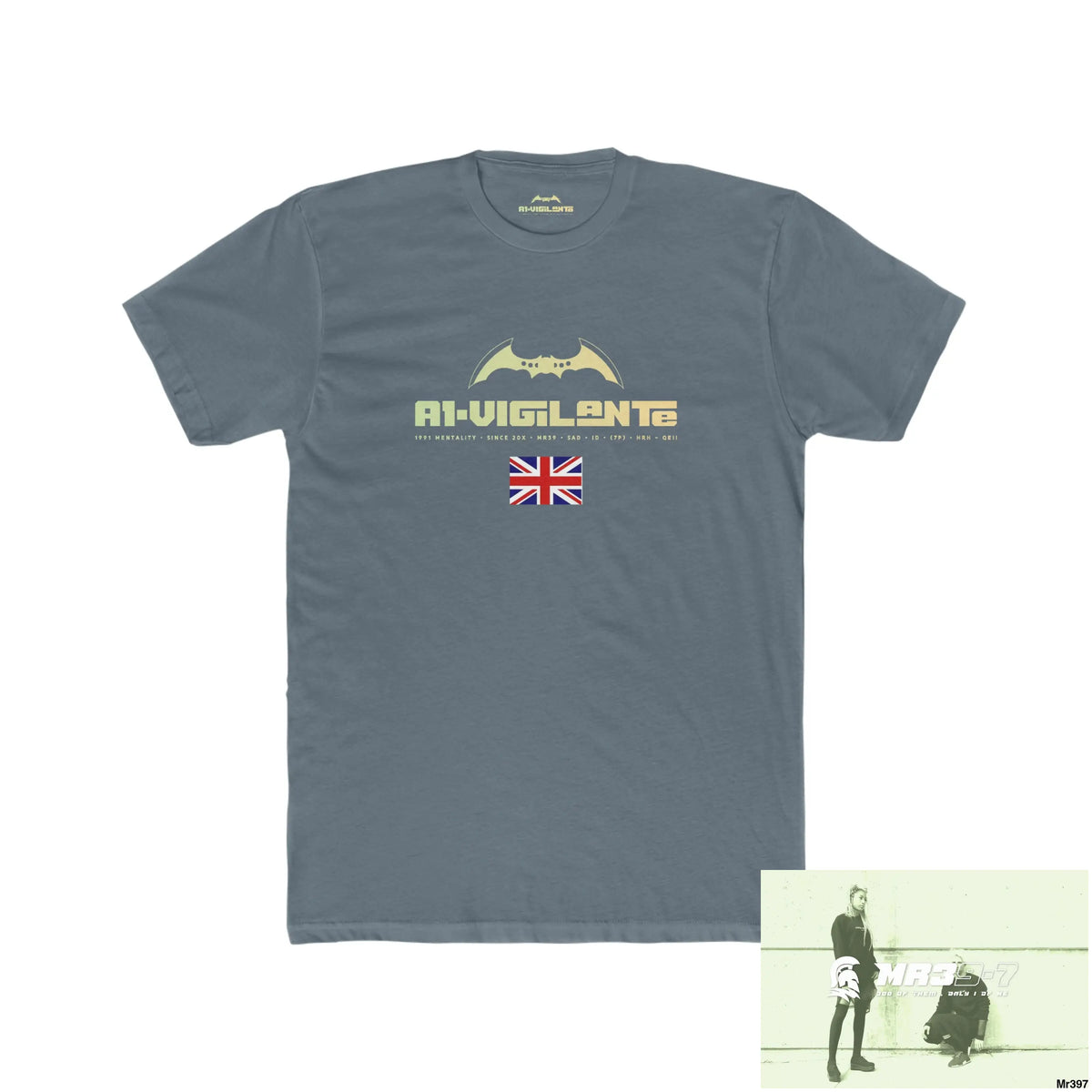 A1-Vigilante I /We Own Predators Men’s Cotton Crew Tee Solid Indigo / S T-Shirt