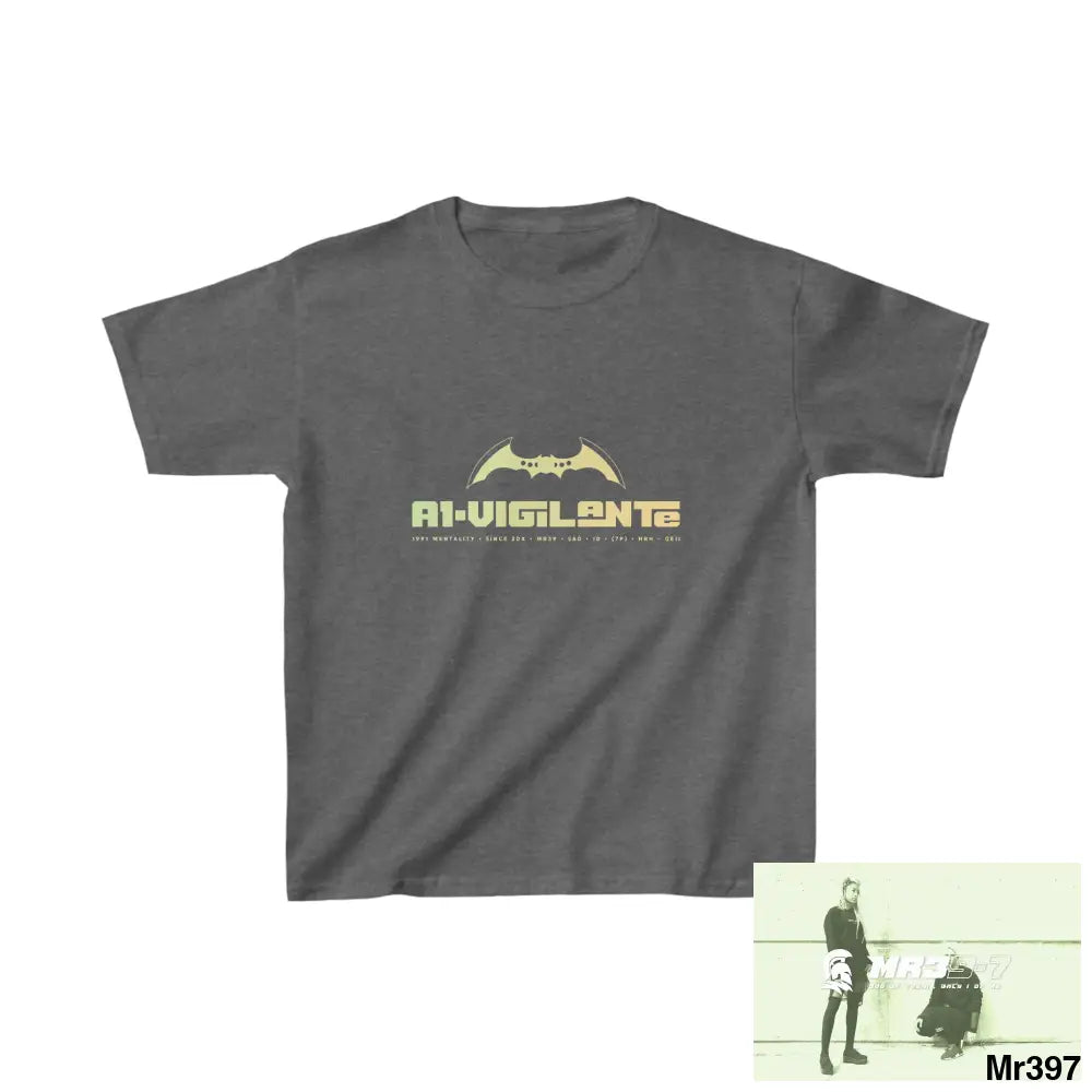 A1-Vigilante Kids Heavy Cotton™ Tee XS / Dark Heather Kids clothes