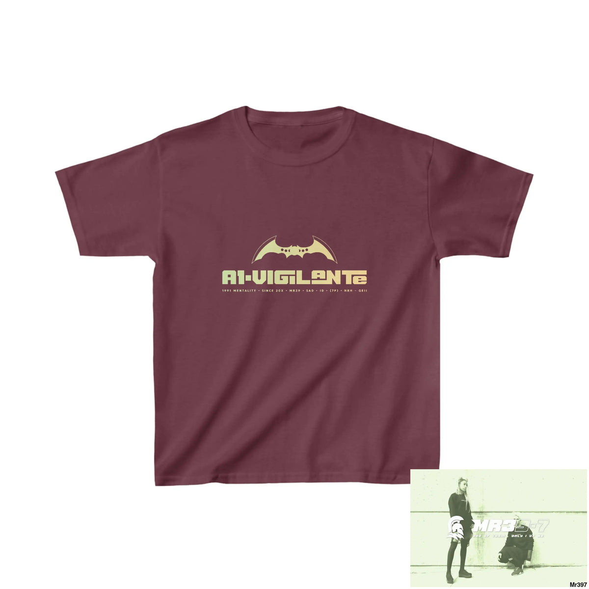 A1-Vigilante Kids Heavy Cotton™ Tee XS / Maroon Kids clothes