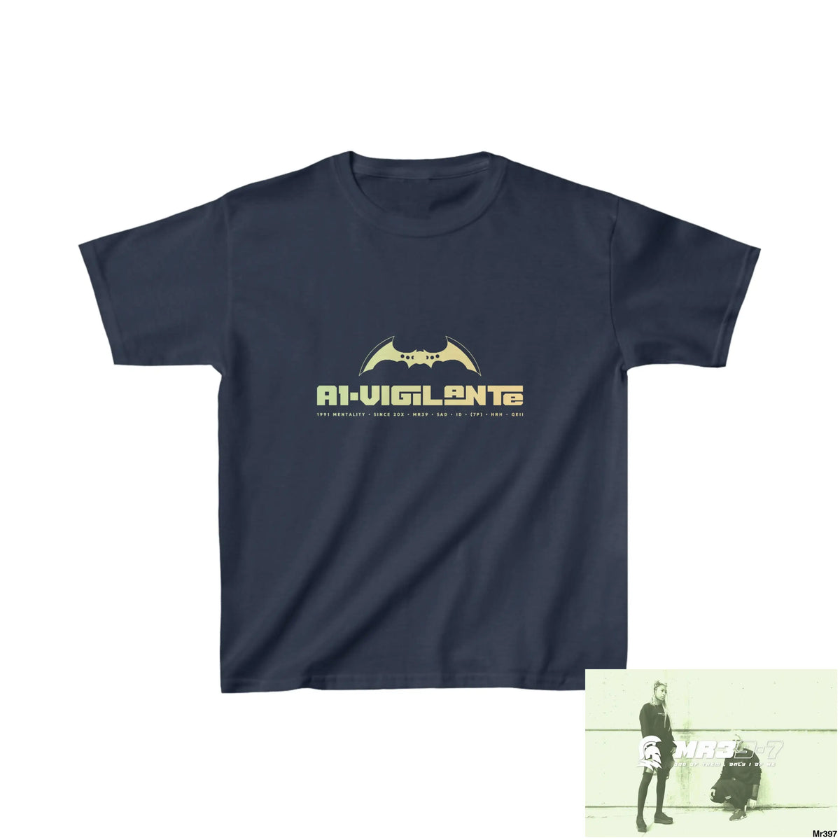 A1-Vigilante Kids Heavy Cotton™ Tee XS / Navy Kids clothes