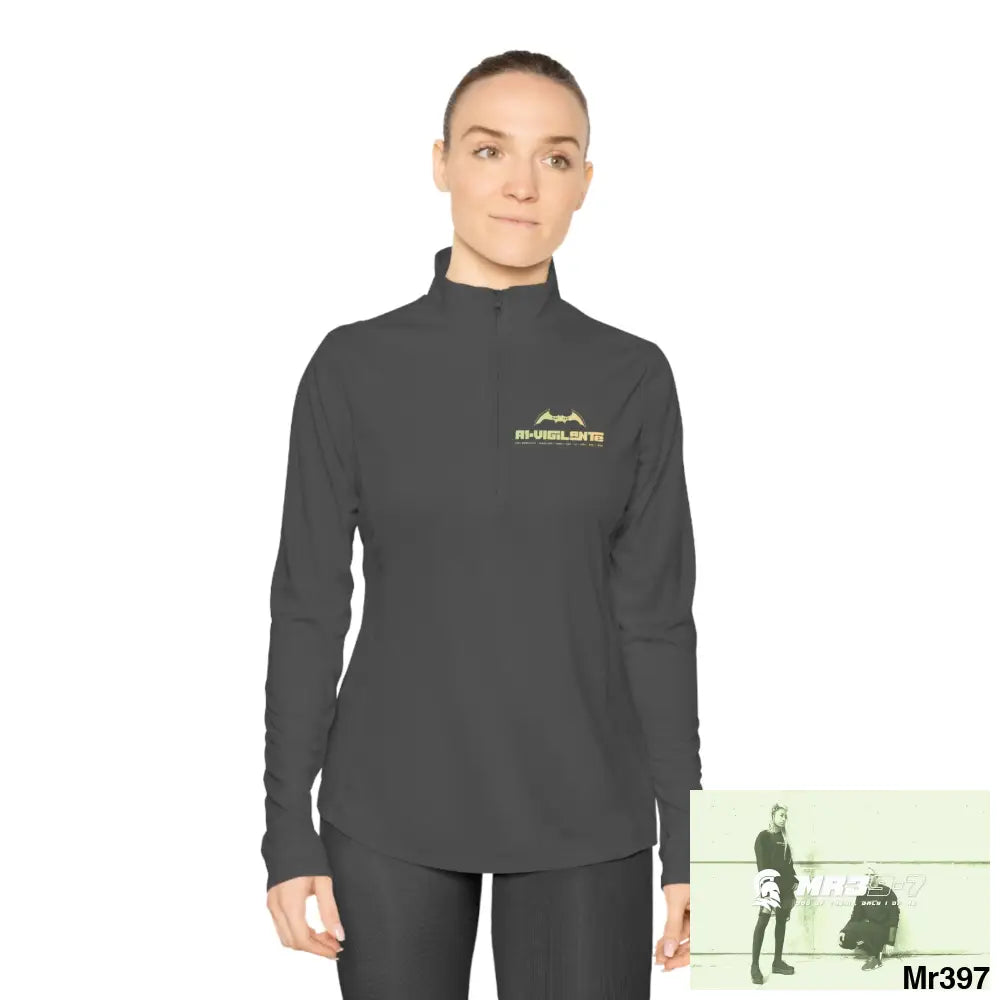 A1-Vigilante Ladies Quarter-Zip Pullover Long-sleeve