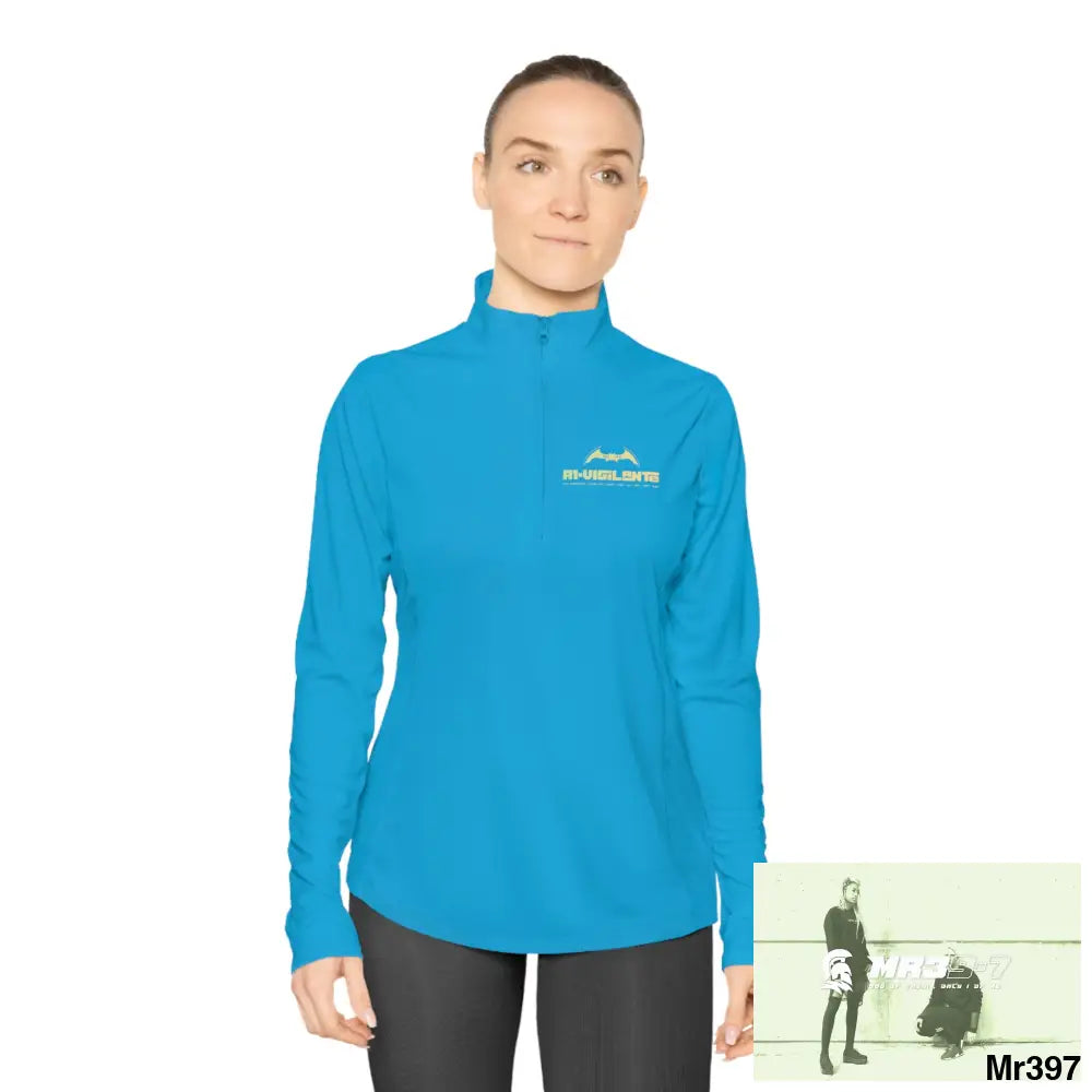 A1-Vigilante Ladies Quarter-Zip Pullover Long-sleeve