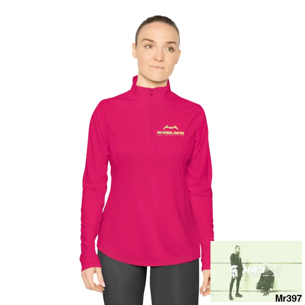 A1-Vigilante Ladies Quarter-Zip Pullover Long-sleeve